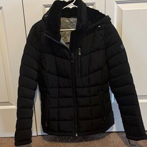 Calvin Klein Quilted Black Jacket with Hood